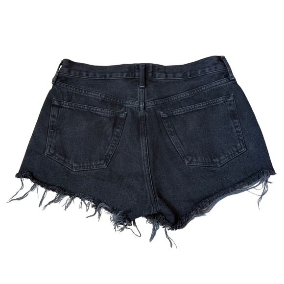 Agolde Parker Vintage Cut Off Short Tidal Black Size 26 High Waisted Summer - Picture 4 of 8